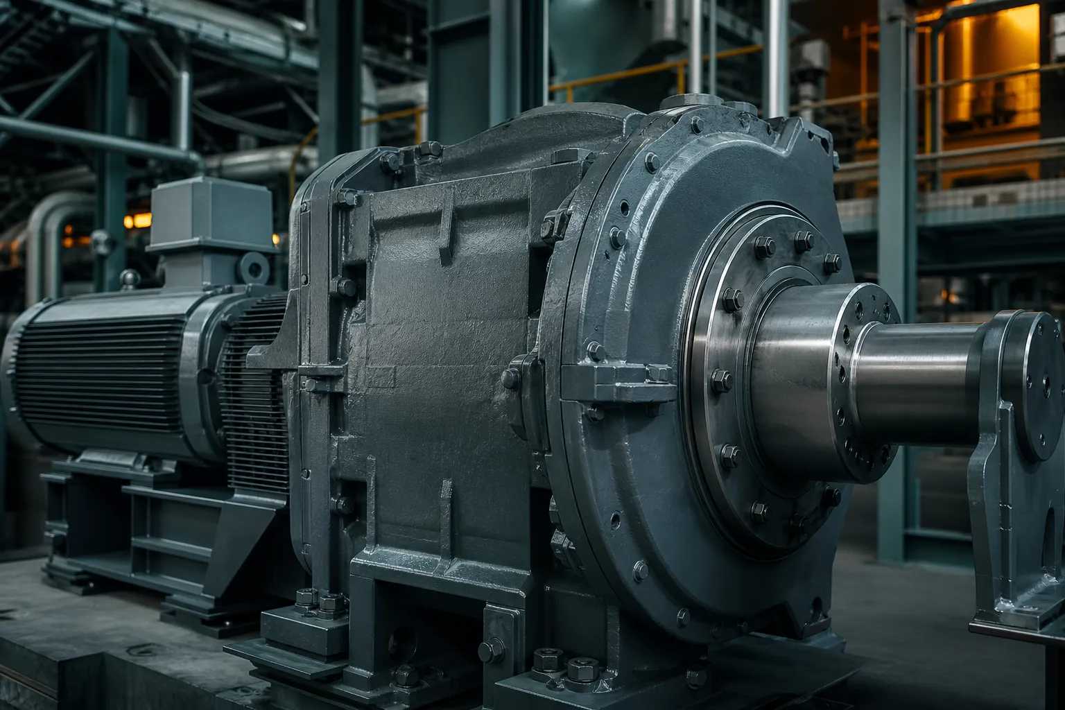 Heavy-duty industrial gearboxes and continuous-rotation drives